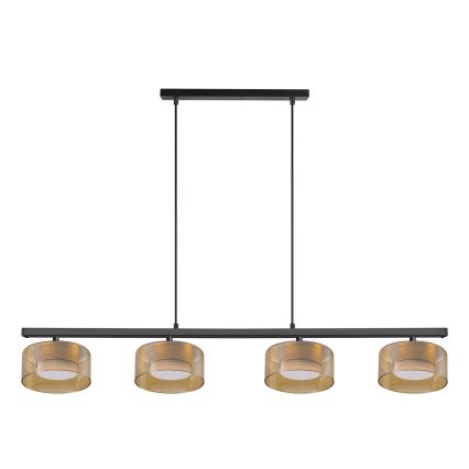 Brilagi - Lustră LED RGB+CCT reglabilă, suspendată pe cablu AURA LUX 4xGX53/14W/230V 2700-6500K Wi-Fi Tuya negru/auriu