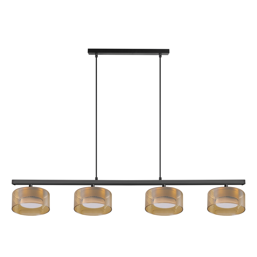 Brilagi - Lustră LED RGB+CCT reglabilă, suspendată pe cablu AURA LUX 4xGX53/14W/230V 2700-6500K Wi-Fi Tuya negru/auriu