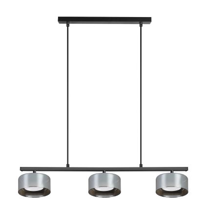 Brilagi - Lustra LED RGB+CCT dimabilă suspendată pe cablu AURA LUX 3xGX53/14W/230V 2700-6500K Wi-Fi Tuya negru/fumuriu