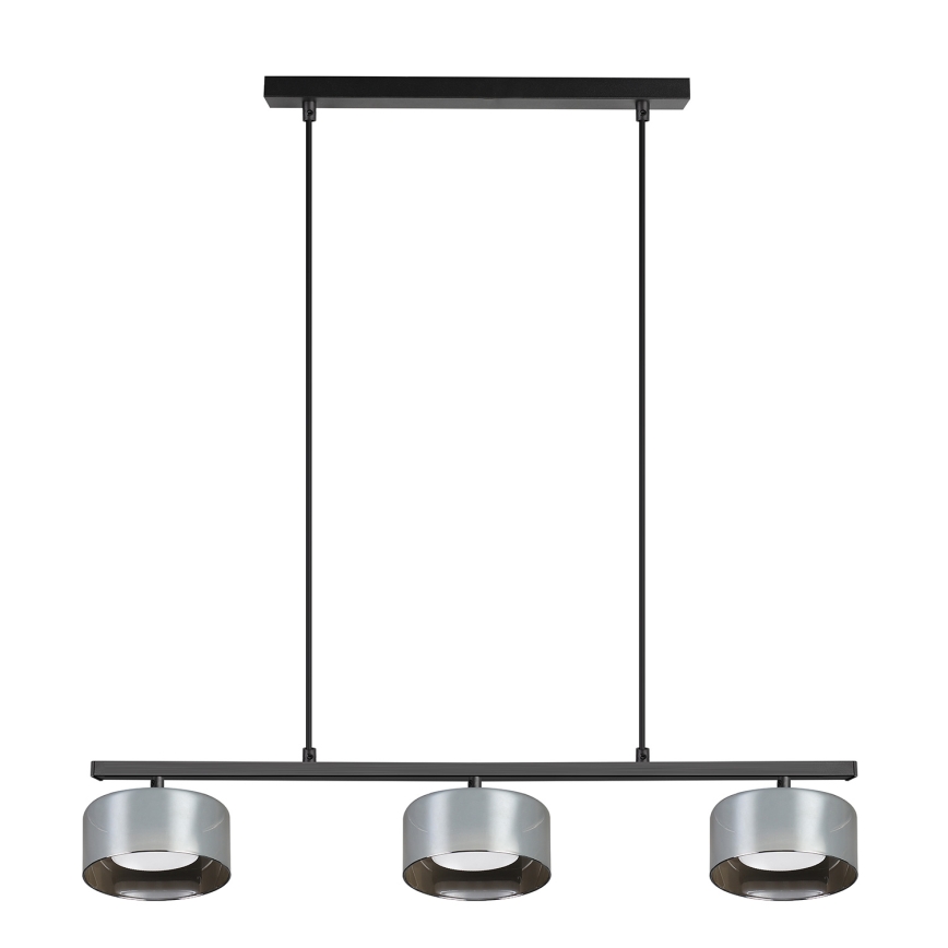Brilagi - Lustra LED RGB+CCT dimabilă suspendată pe cablu AURA LUX 3xGX53/14W/230V 2700-6500K Wi-Fi Tuya negru/fumuriu