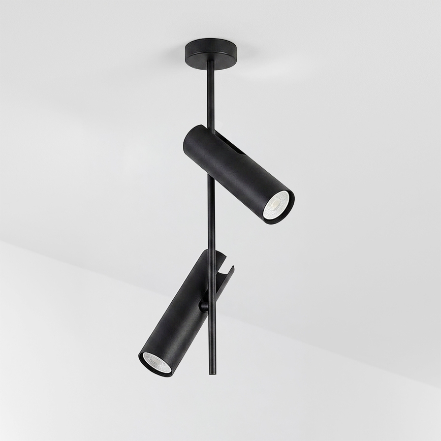 Brilagi - Lustră LED RGBW reglabilă pe tijă BRANCH 2xGU10/6,5W/230V 2700-6500K neagră