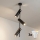 Brilagi - Lustra LED RGBW reglabilă pe tijă BRANCH 3xGU10/6,5W/230V 2700-6500K neagră