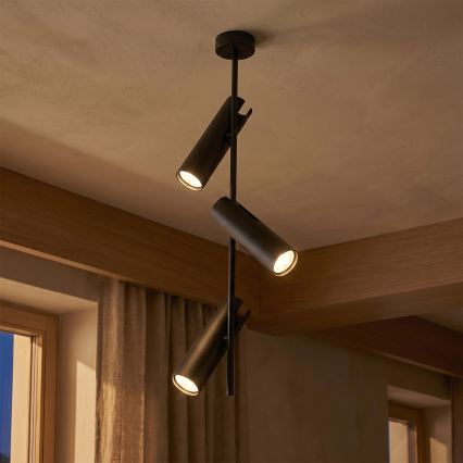 Brilagi - Lustra LED RGBW reglabilă pe tijă BRANCH 3xGU10/6,5W/230V 2700-6500K neagră
