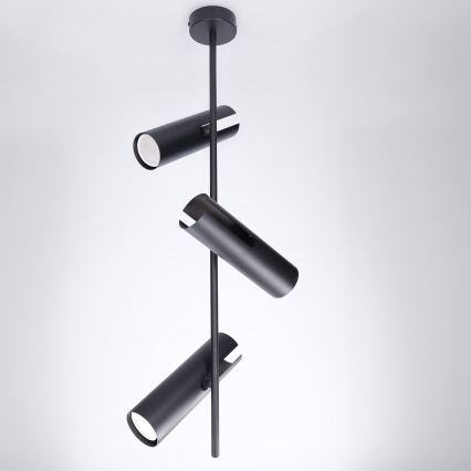 Brilagi - Lustra LED RGBW reglabilă pe tijă BRANCH 3xGU10/6,5W/230V 2700-6500K neagră