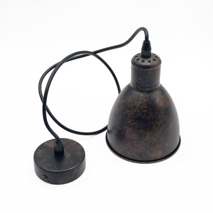 Brilagi - Lustră LED RIDDY pe cablu, 1xE27/60W/230V, cupru/patină