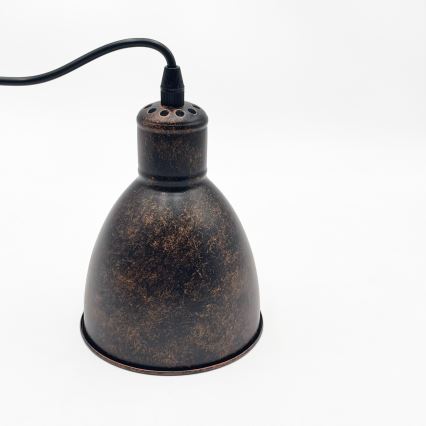 Brilagi - Lustră LED RIDDY pe cablu, 1xE27/60W/230V, cupru/patină