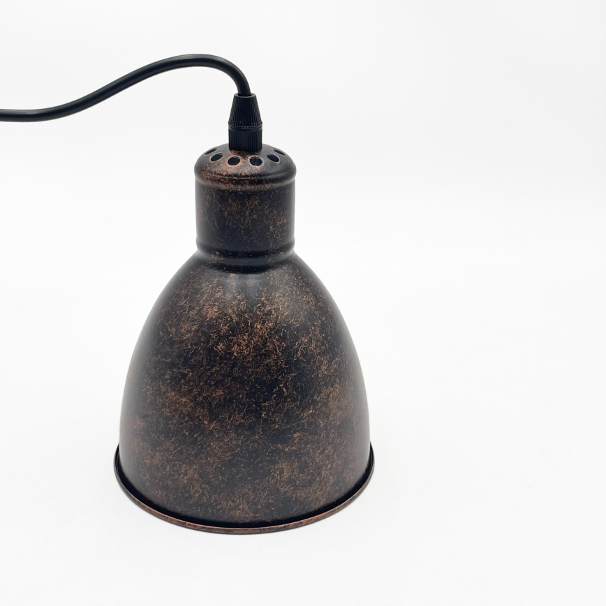 Brilagi - Lustră LED RIDDY pe cablu, 1xE27/60W/230V, cupru/patină