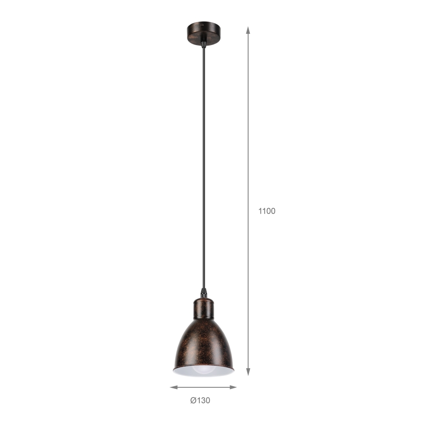 Brilagi - Lustră LED RIDDY pe cablu, 1xE27/60W/230V, cupru/patină