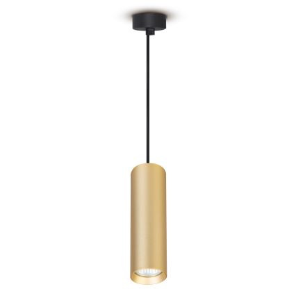 Brilagi - Pendul LED RGBW reglabil pe cablu SELE 1xGU10/4,8W/230V 3000K negru/auriu + telecomandă