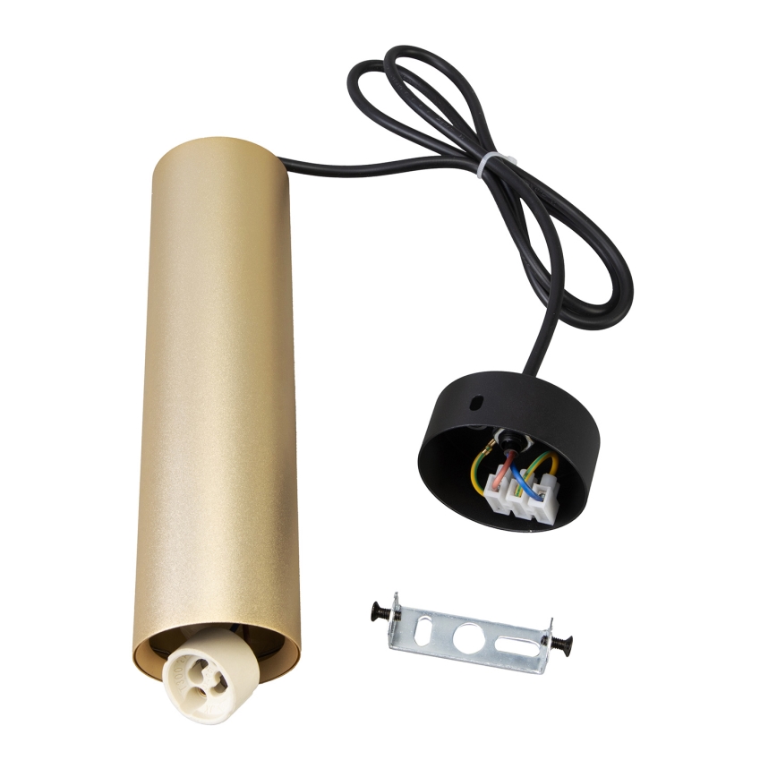 Brilagi - Pendul LED RGBW reglabil pe cablu SELE 1xGU10/4,8W/230V 3000K negru/auriu + telecomandă