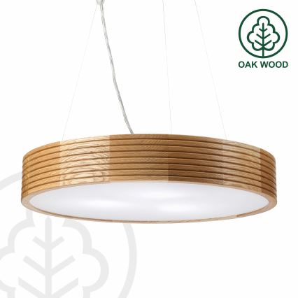 Brilagi - Lustra LED suspendată CARVALHO MODERN, 3x E27/60W/230V, stejar, Ø 47,5 cm