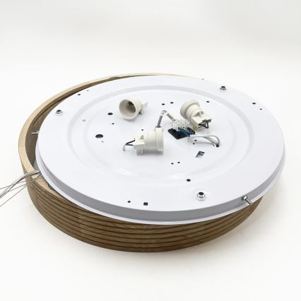 Brilagi - Lustra LED suspendată CARVALHO MODERN, 3x E27/60W/230V, stejar, Ø 47,5 cm