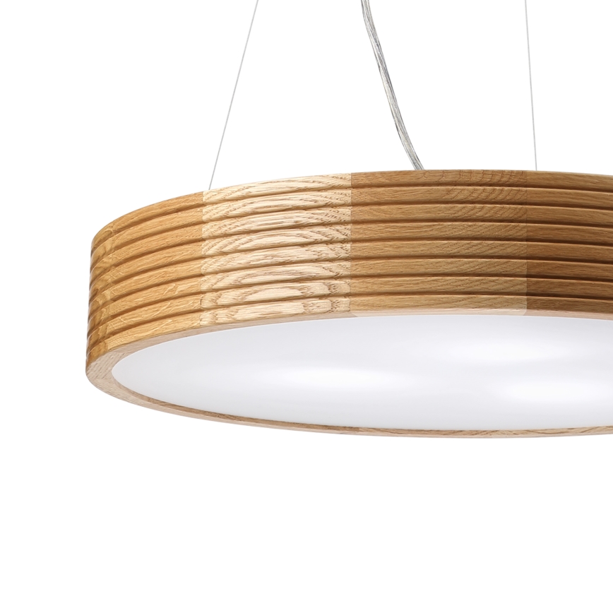 Brilagi - Lustra LED suspendată CARVALHO MODERN, 3x E27/60W/230V, stejar, Ø 47,5 cm