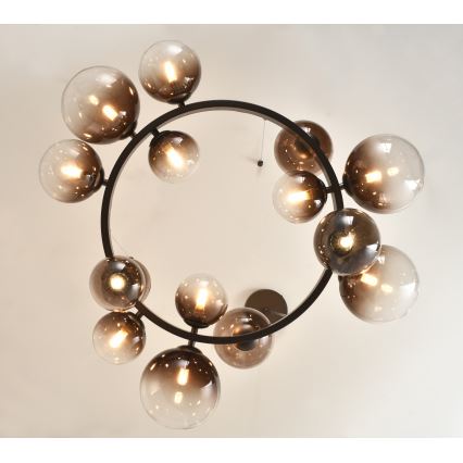 Brilagi - Lustră LED suspendată cu cablu MILLA 15xG9/3W/230V maro/maro fumuriu