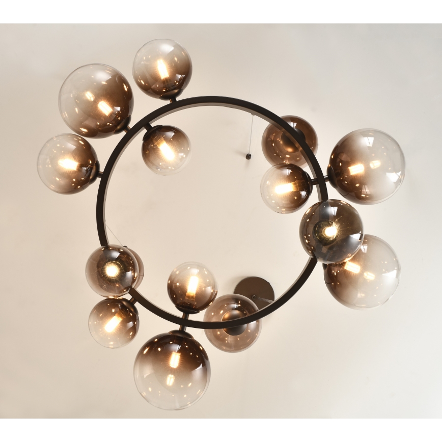 Brilagi - Lustră LED suspendată cu cablu MILLA 15xG9/3W/230V maro/maro fumuriu