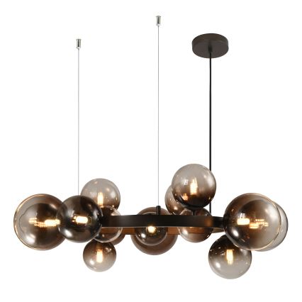 Brilagi - Lustră LED suspendată cu cablu MILLA 15xG9/3W/230V maro/maro fumuriu