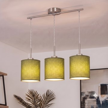 Brilagi - Lustră LED suspendată cu cablu NUBILA 3xE27/60W/230V verde