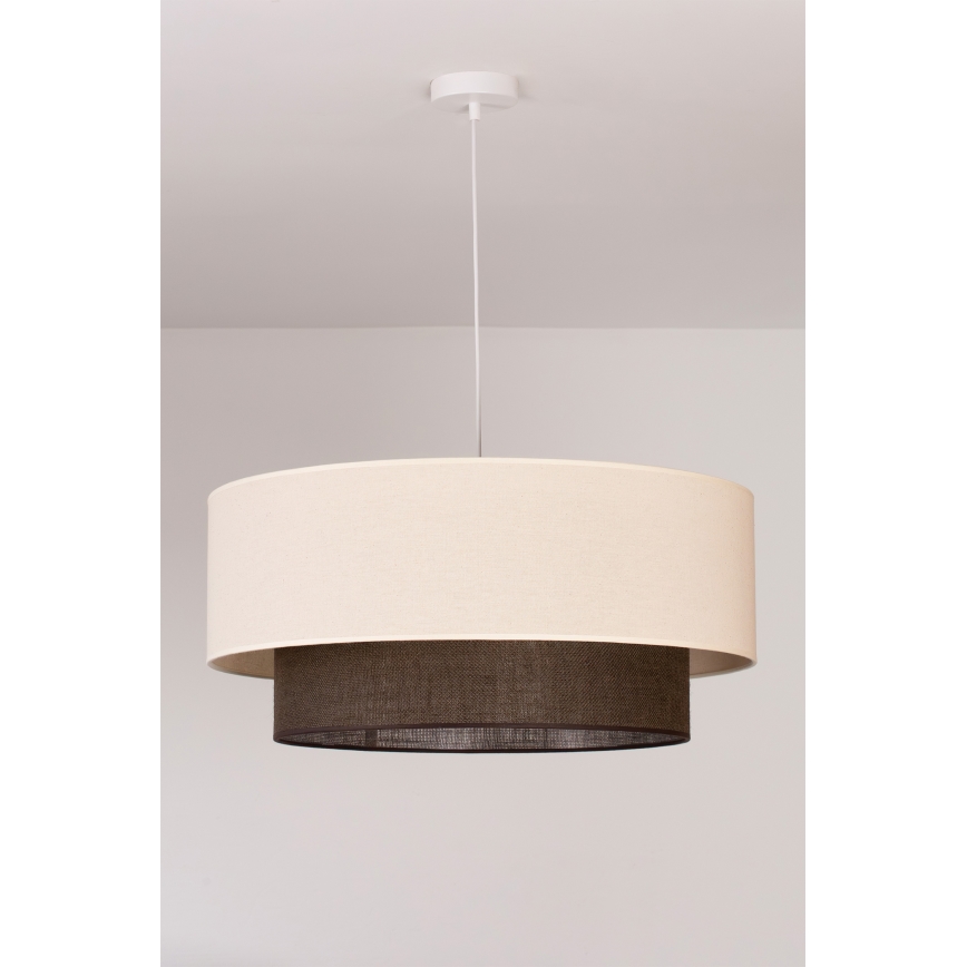 Brilagi - Lustră LED suspendată în stil Boho, 3xE27/15W/230V, Ø 60 cm, crem/maro