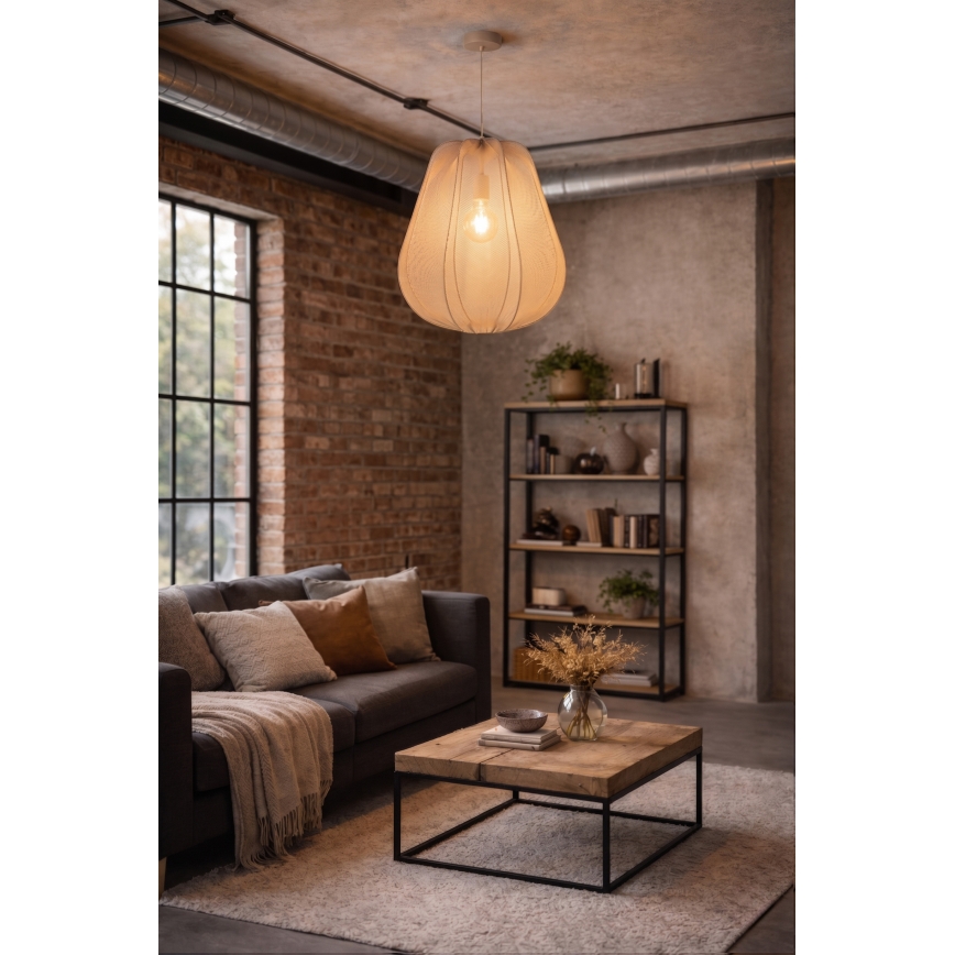 Brilagi - Lustră LED suspendată pe cablu ARVEN 1xE27/8W/230V, Ø 37 cm, bej