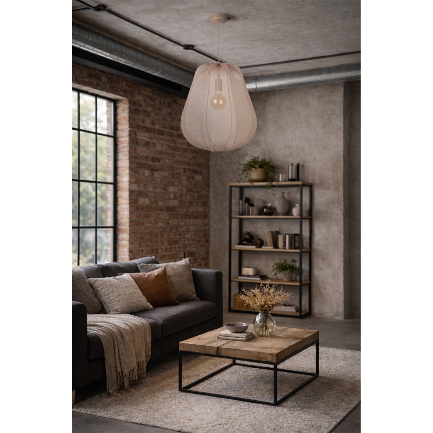 Brilagi - Lustră LED suspendată pe cablu ARVEN 1xE27/8W/230V, Ø 37 cm, bej
