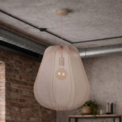 Brilagi - Lustră LED suspendată pe cablu ARVEN 1xE27/8W/230V, Ø 37 cm, bej