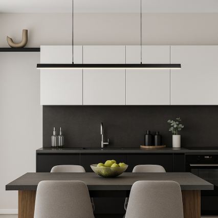 Brilagi - Lustră LED suspendată pe cablu AXIS, 30 W, 230 V, 120 cm, neagră