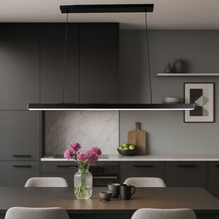 Brilagi - Lustră LED suspendată pe cablu AXIS, 30 W, 230 V, 120 cm, neagră