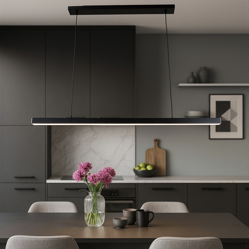 Brilagi - Lustră LED suspendată pe cablu AXIS, 30 W, 230 V, 120 cm, neagră