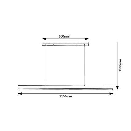 Brilagi - Lustră LED suspendată pe cablu AXIS, 30 W, 230 V, 120 cm, neagră