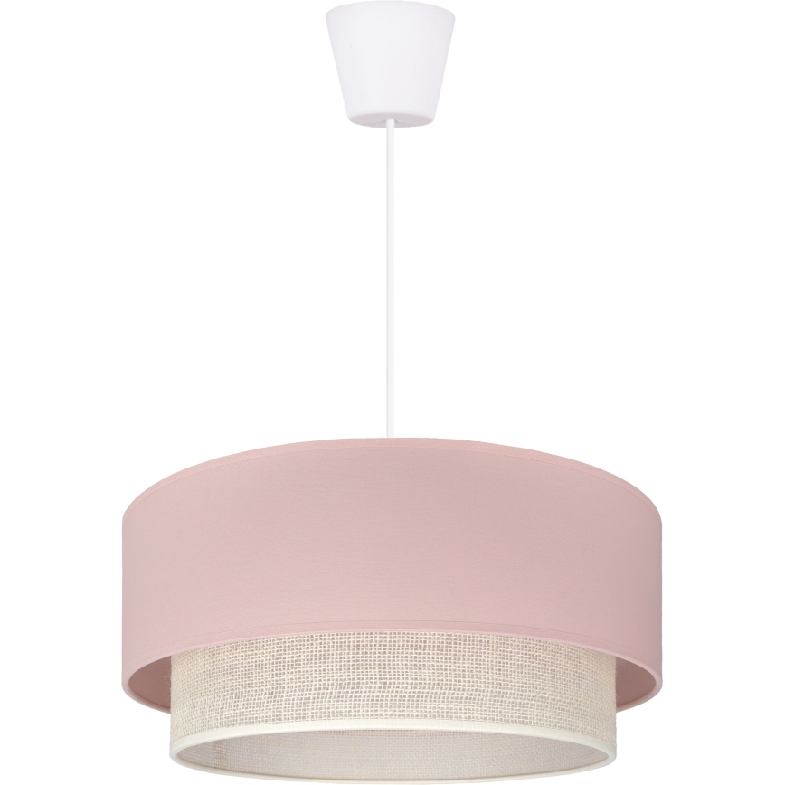 Brilagi - Lustră LED suspendată pe cablu BOHO BOBO, 1xE27/10W/230V, Ø 40 cm, roz/crem