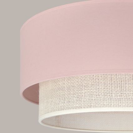 Brilagi - Lustră LED suspendată pe cablu BOHO BOBO, 1xE27/10W/230V, Ø 40 cm, roz/crem