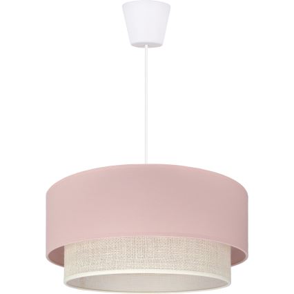Brilagi - Lustră LED suspendată pe cablu BOHO BOBO, 1xE27/60W/230V, Ø 40 cm, roz/crem