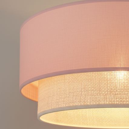Brilagi - Lustră LED suspendată pe cablu BOHO BOBO, 1xE27/60W/230V, Ø 40 cm, roz/crem