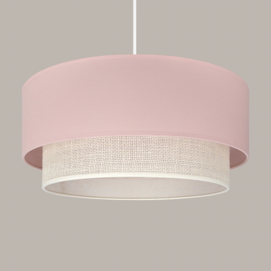 Brilagi - Lustră LED suspendată pe cablu BOHO BOBO, 1xE27/60W/230V, Ø 40 cm, roz/crem