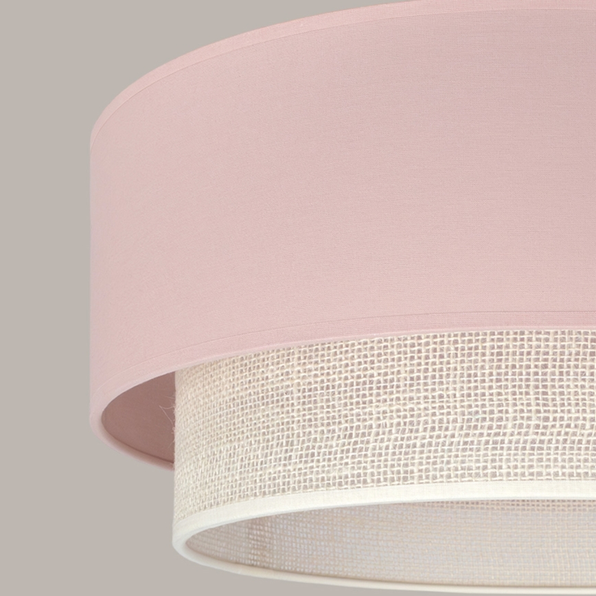Brilagi - Lustră LED suspendată pe cablu BOHO BOBO, 1xE27/60W/230V, Ø 40 cm, roz/crem