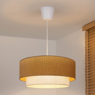 Brilagi - Lustră LED suspendată pe cablu BOHO ECO, 1x E27/10W/230V, Ø 40 cm, bej/crem