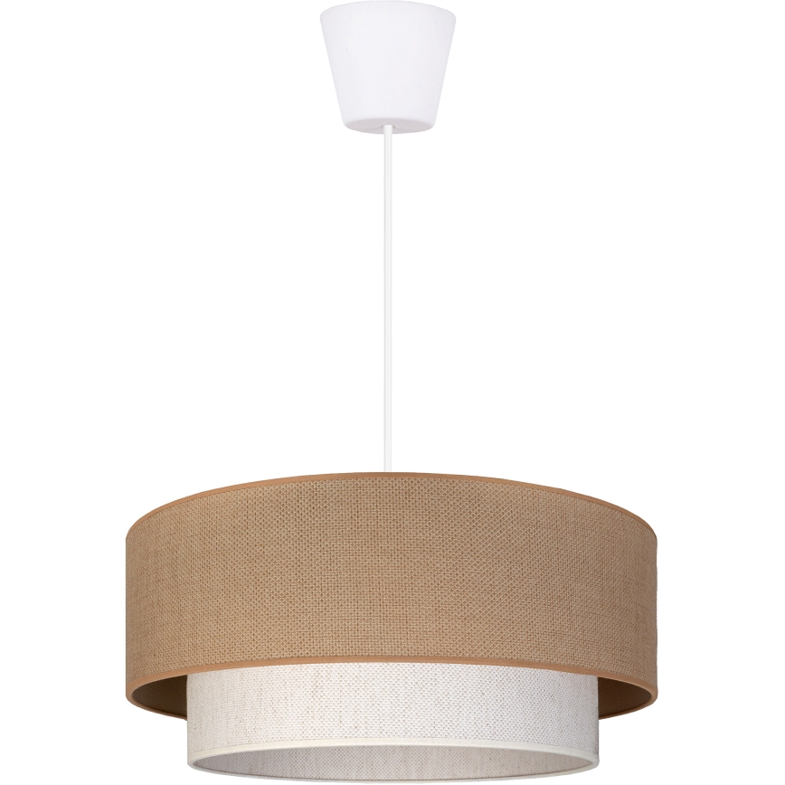 Brilagi - Lustră LED suspendată pe cablu BOHO ECO, 1x E27/10W/230V, Ø 40 cm, bej/crem