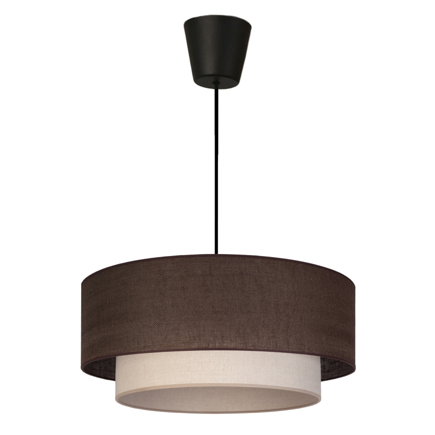 Brilagi - Lustra LED suspendată pe cablu BOHO ECO, 1xE27/10W/230V, Ø 40 cm, maro/crem