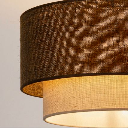 Brilagi - Lustra LED suspendată pe cablu BOHO ECO, 1xE27/10W/230V, Ø 40 cm, maro/crem
