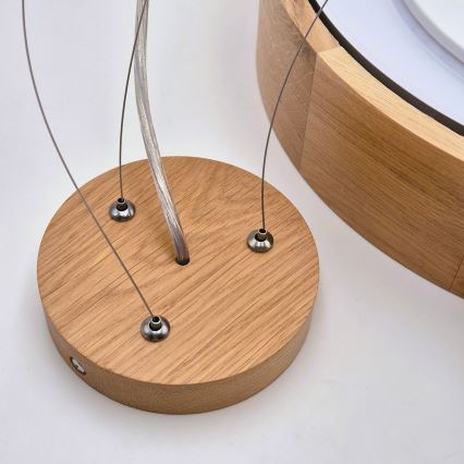 Brilagi - Lustră LED suspendată pe cablu CARVALHO 2xE27/15W/230V, stejar Ø 37 cm