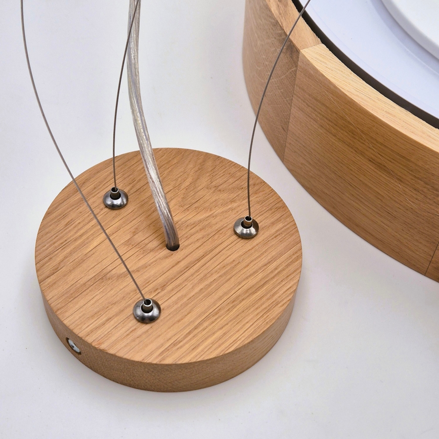 Brilagi - Lustră LED suspendată pe cablu CARVALHO 2xE27/15W/230V, stejar Ø 37 cm