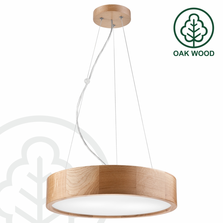 Brilagi - Lustră LED suspendată pe cablu CARVALHO 2xE27/15W/230V, stejar Ø 37 cm