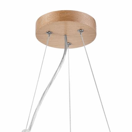 Brilagi - Lustră LED suspendată pe cablu CARVALHO 2xE27/15W/230V, stejar Ø 37 cm