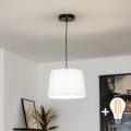 Brilagi - Lustra LED suspendată pe cablu CERIA 1xE27/40W/230V Ø 30 cm albă