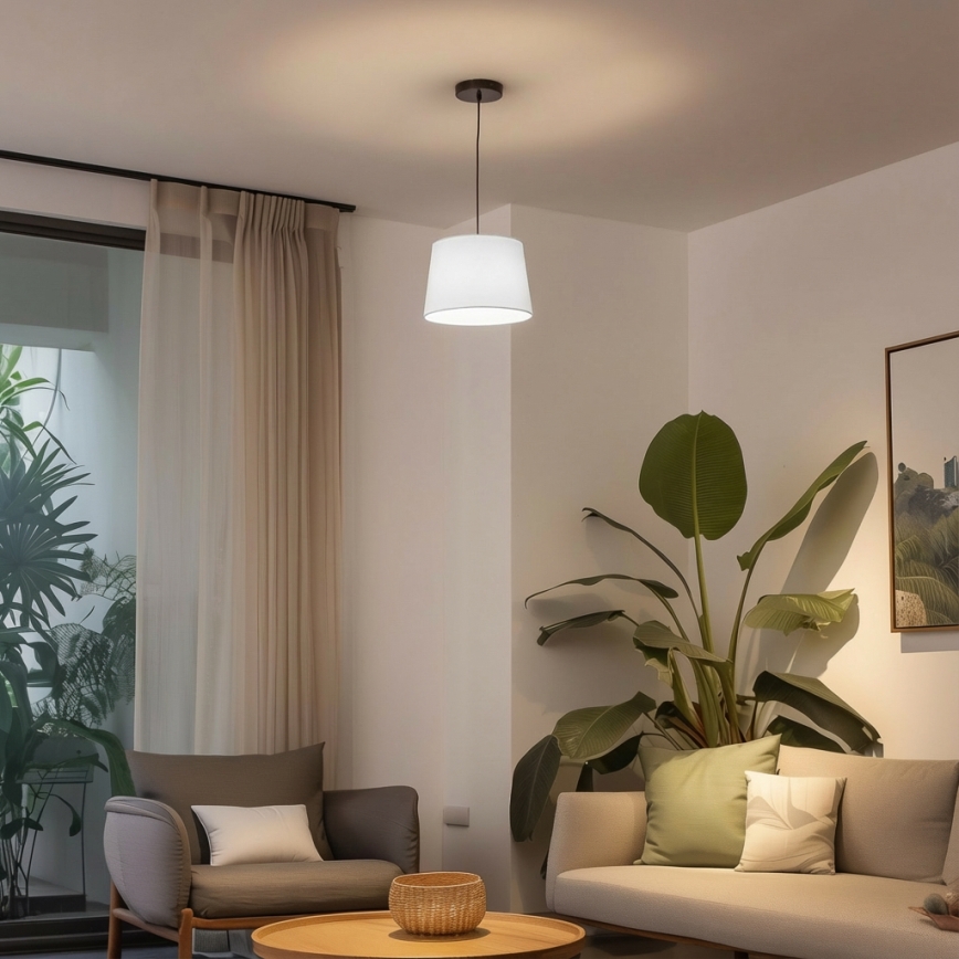 Brilagi - Lustra LED suspendată pe cablu CERIA 1xE27/40W/230V Ø 30 cm albă