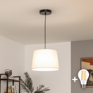 Brilagi - Lustră LED suspendată pe cablu CERIA, 1xE27/40W/230V, Ø 30 cm, bej