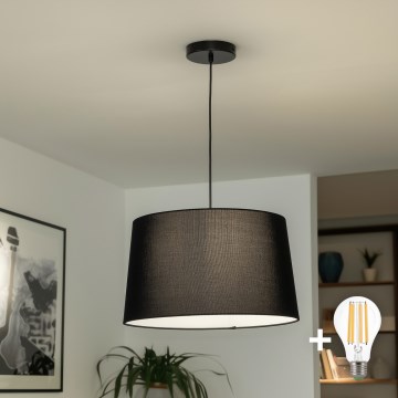 Brilagi - Lustră LED suspendată pe cablu CERIA 1xE27/40W/230V Ø 45 cm neagră