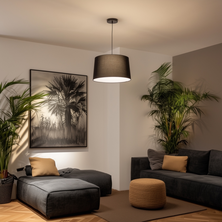 Brilagi - Lustră LED suspendată pe cablu CERIA 1xE27/40W/230V Ø 45 cm neagră