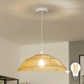 Brilagi - Lustră LED suspendată pe cablu CERIA BOHO 1xE27/40W/230V Ø 50 cm maro