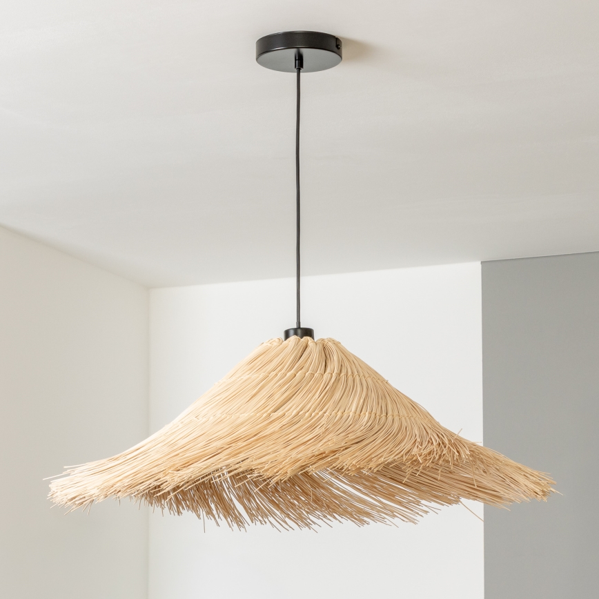 Brilagi - Lustră LED suspendată pe cablu CERIA BOHO 1xE27/40W/230V Ø 70 cm ratan